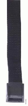 Sporeremme  nylon m/snap lukning  - 1,6x50 cm - sort