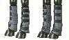 Transport gamascher   1 s�t =2 for + 2 bag m/velcro . Farve gr�. Str. full.