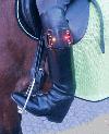 Ridelygte "Super Safety" m/r�d & gul lys 