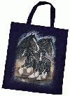 Taske - Shire heste - str. 38x41 cm - 100 % bomuld. Bl�.
